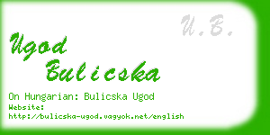 ugod bulicska business card